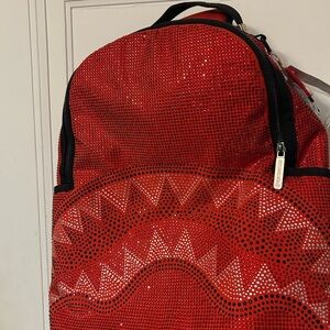 Red Studded Sprayground Women's Backpack